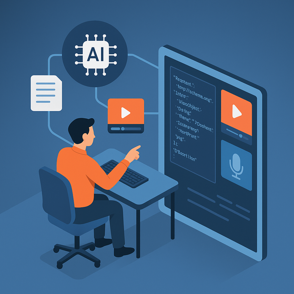 Especialista SEO analizando datos estructurados multimodales en panel interactivo.